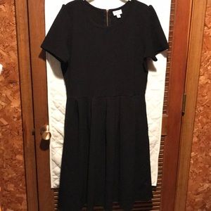 Solid Black LuLaRoe Amelia Dress - Noir - 2XL
